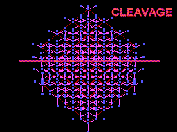 diamond ball & stick showing cleavage