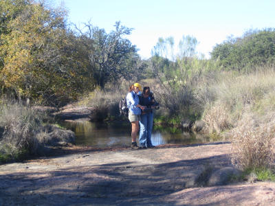 Taylor and Becky mapping with a tablet PC