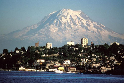 Mt. Rainier, viewed from Tacoma Washington