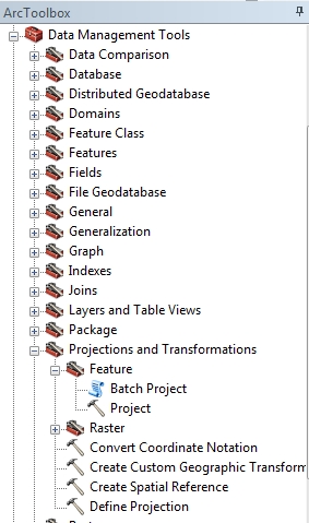 Data Management Tools - Projections and Transformations