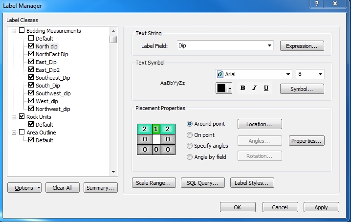Label Manager Window