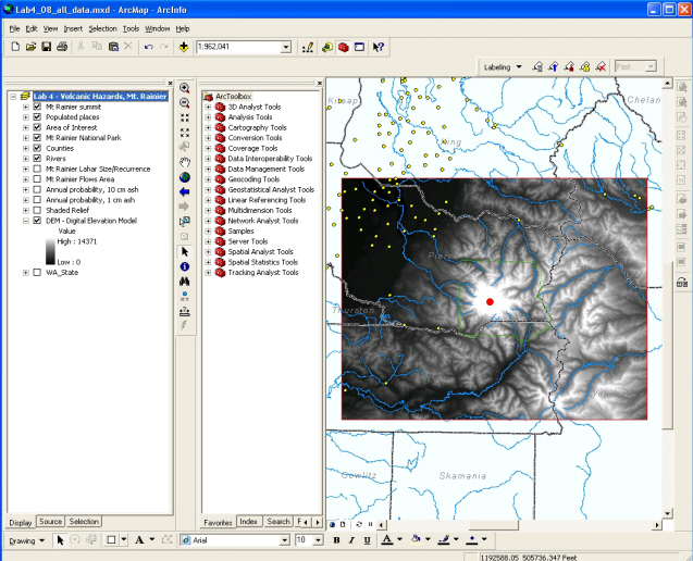 Figure 2. An .E00 DEM file displayed in Notepad