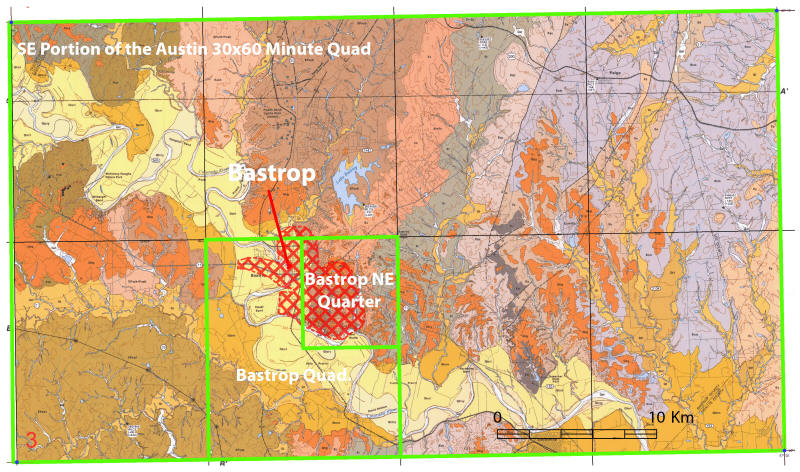 Geo Map Austin SE with locatoins