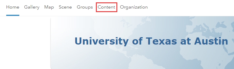 ArcGIS Online Menu