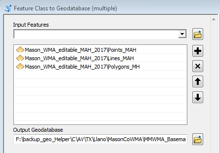 Feature Class to Geodatabase example