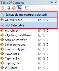 layer selectability tab