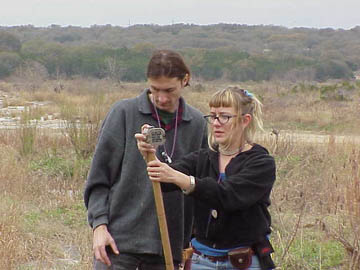 measuring section w/ jacob staff & compass