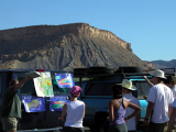 Lecture by Dr. Wood, Sego project '03.  R. Marrett photo.