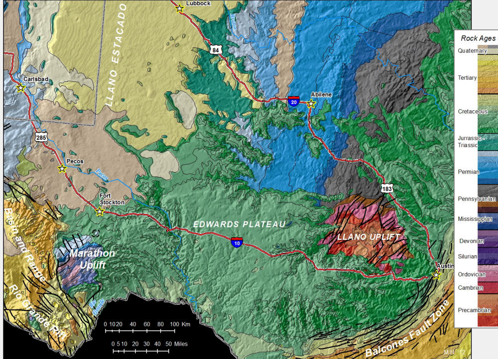 Route Map, Austin to Carlsbad