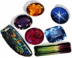 opal, rubellite, citrine, star sapphire, aqua, tourmaline, ruby
